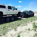 Race truck doing the tow truck thing